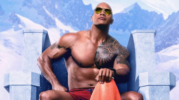 A muscular man with sunglasses and a tattoo from Baywatch movie wallpapers, 4K Desktop Wallpaper