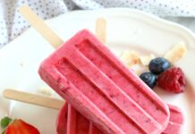 A close up of berry flavored popsicles with fresh strawberries, blueberries, and raspberries, HD Desktop Wallpaper