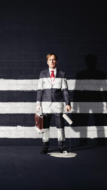 A man in a suit holds paint roller and briefcase in Better Call Saul Wallpapers, 2K Mobile Wallpaper