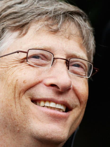 Bill Gates is smiling warmly in a detailed close up portrait, HD Mobile Wallpaper