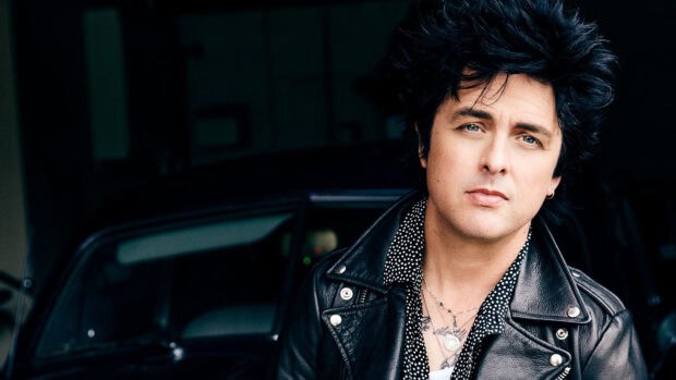 Billie Joe Armstrong looks directly at the camera wearing a black leather jacket, HD Desktop Wallpaper