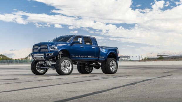 A Ram Pickup Wallpapers vehicle under a cloudy sky, HD Desktop Wallpaper