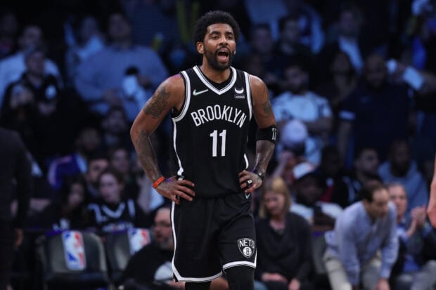 A Brooklyn Nets player stands focused during the game, 2K Desktop Wallpaper