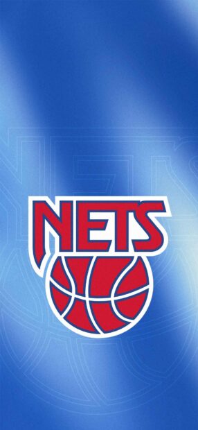 The Brooklyn Nets logo is displayed on a blue gradient background, HD Phone Wallpaper