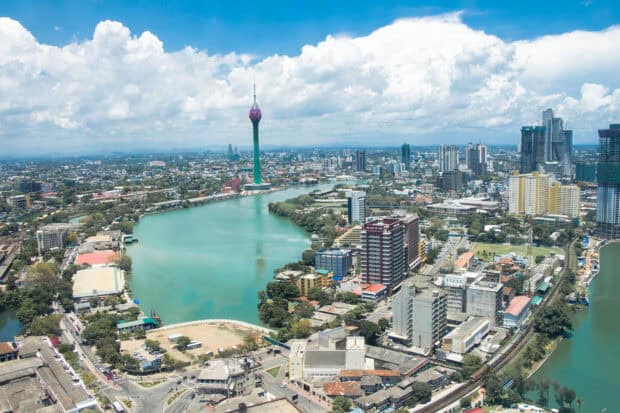 A panoramic view of Colombo Sri Lanka showcases the city and river, HD Desktop Wallpaper