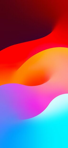 This image shows colorful abstract shapes blending smoothly for iPhone 17 wallpapers, Phone Wallpaper