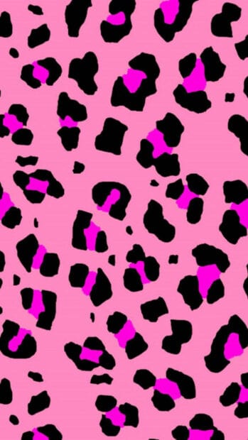 A pink background with black and bright pink leopard print showcases cool girly style, HD Phone Wallpaper