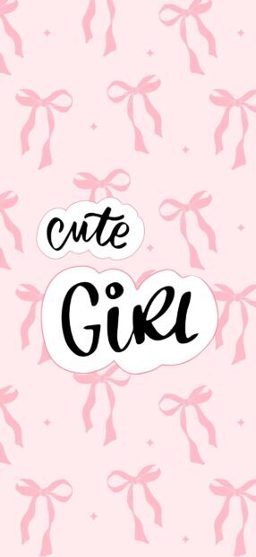 The cool girly wallpapers feature pink bows and a cute hand lettered message, HD Phone Wallpaper