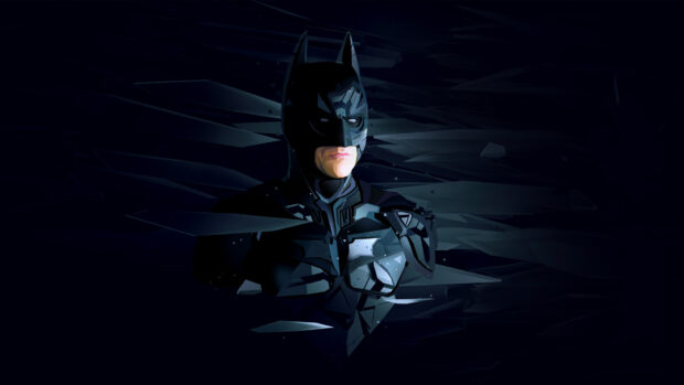 A digital illustration of Batman with a shattered effect by Justin Maller wallpapers, HD Desktop Wallpaper