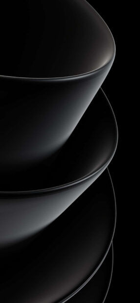 Smooth dark curved shapes create a modern design in iPhone 17 Wallpapers, HD iPhone Wallpaper