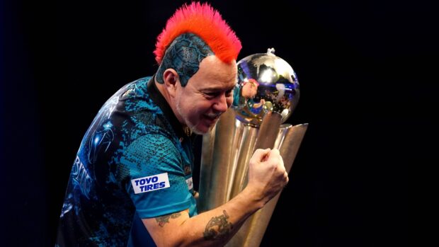 A darts player with a unique hairstyle shows excitement after winning a tournament, 4K Desktop Wallpaper