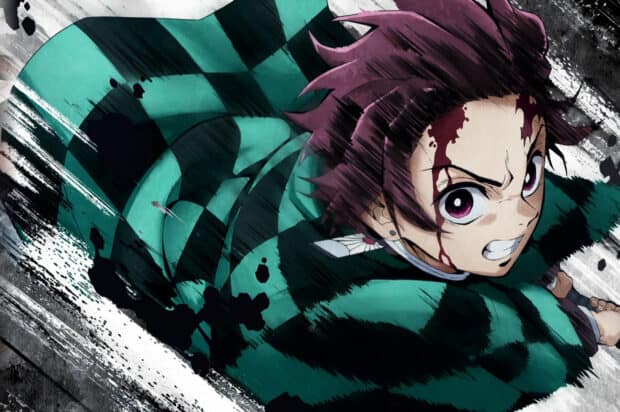 Tanjiro from Demon Slayer Kimetsu No Yaiba is shown determined and ready to fight, 2K Desktop Wallpaper