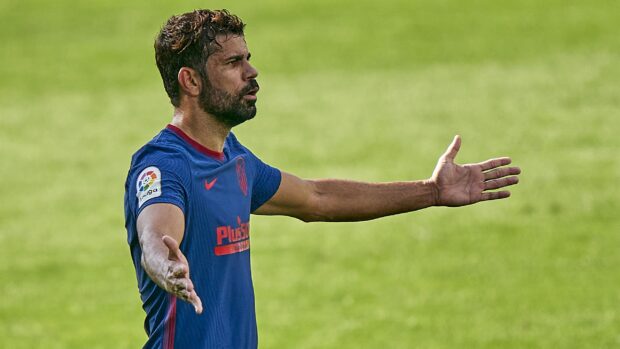 Diego Costa shows his frustration during a match in his blue jersey, 2K Desktop Wallpaper