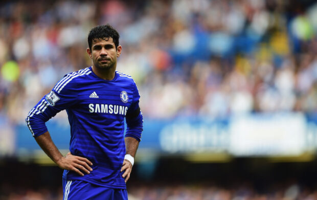 Diego Costa is standing with hands on hips during a football match, HD Desktop Wallpaper