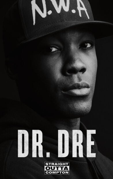 A close up portrait of Dr Dre wearing an N.W.A cap with Straight Outta Compton text, 2K Mobile Wallpaper