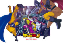 The Dragon Ball Super Super Hero characters fight fiercely over a village, HD Desktop Wallpaper