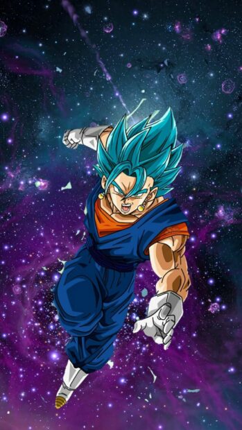 A powerful fighter from Dragon Ball Super attacks in space, HD Phone Wallpaper