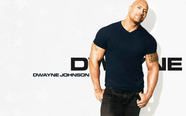 Dwayne Johnson wallpapers showing him standing confidently with tattoos visible, HD Desktop Wallpaper