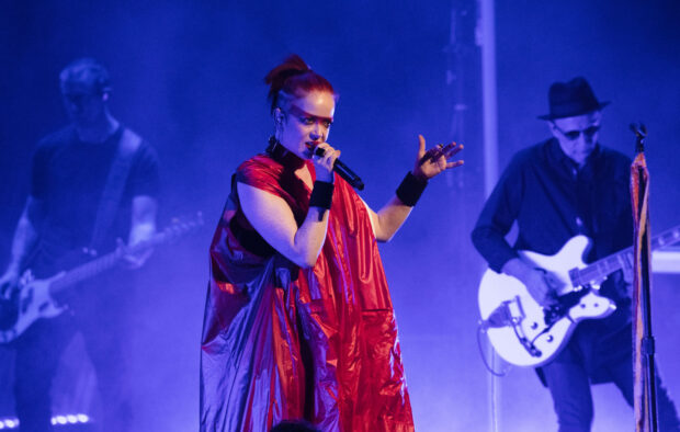 The Garbage Band performs with intense energy and colorful lighting, HD Desktop Wallpaper