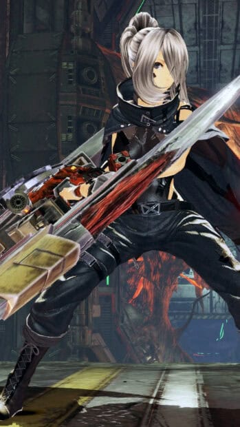 A character from God Eater Game is ready for battle with a large weapon, HD Phone Wallpaper