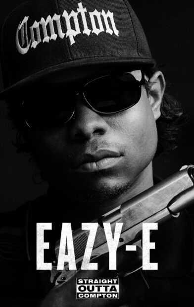 A close up portrait of Eazy E holding a gun from Straight Outta Compton, 2K Mobile Wallpaper