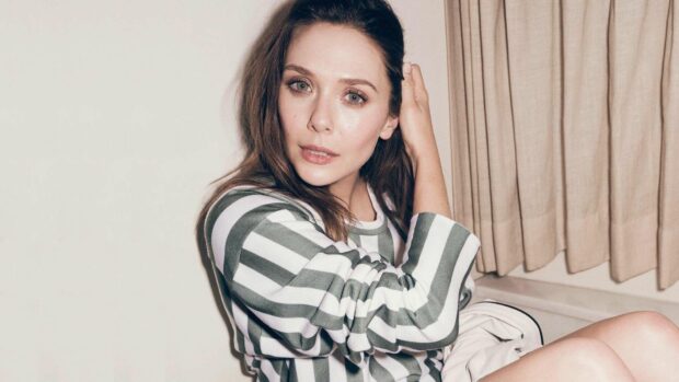 Elizabeth Olsen looks directly at the camera with a calm expression, HD Desktop Wallpaper