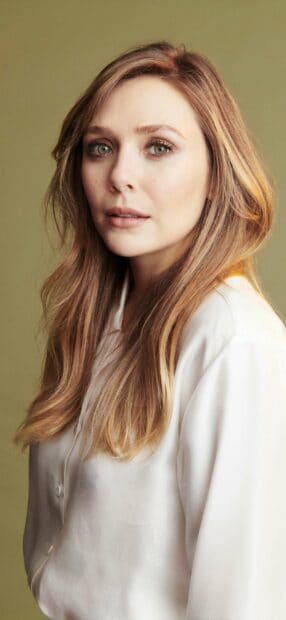Elizabeth Olsen looks thoughtful in a soft light portrait, 2K Mobile Wallpaper