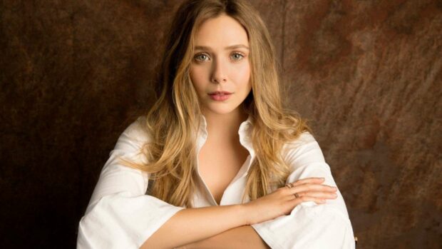 Elizabeth Olsen looks directly at the camera with a calm expression, HD Desktop Wallpaper