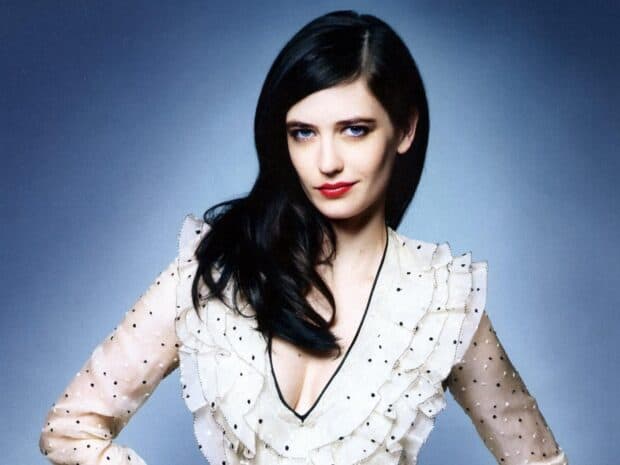 Eva Green wallpapers show her confident pose with blue eyes and dark hair, HD Desktop Wallpaper