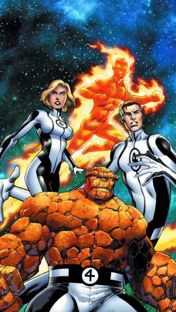 The Fantastic Four team including Mr Fantastic is ready for battle in space, HD Phone Wallpaper