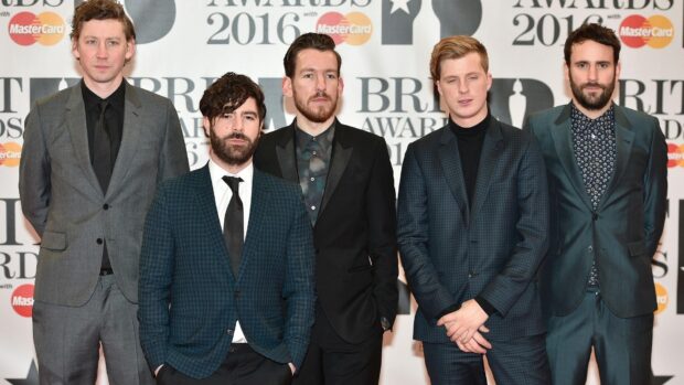 The Foals Band group poses together at the Brit Awards event, HD Desktop Wallpaper
