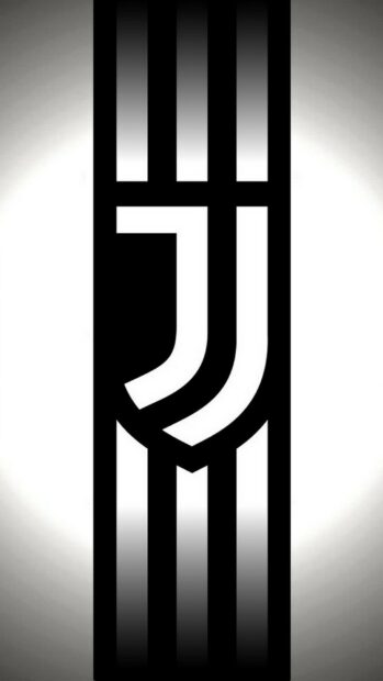 The Forza Juve logo is displayed with black and white vertical stripes, HD Mobile Wallpaper