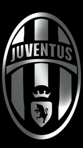 The Forza Juve logo features a black and silver shield with a crowned horse, HD Mobile Wallpaper
