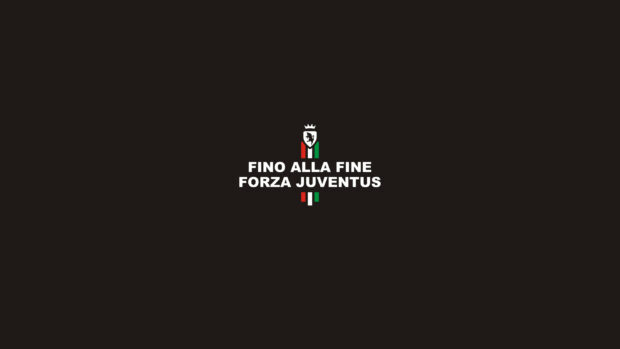 The Forza Juve slogan is centered with Italian flag colors and emblem, 2K Desktop Wallpaper