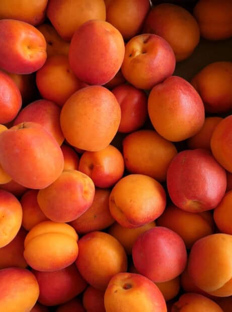 Apricots with rich orange colors fill the frame in this vibrant image, HD Desktop Wallpaper