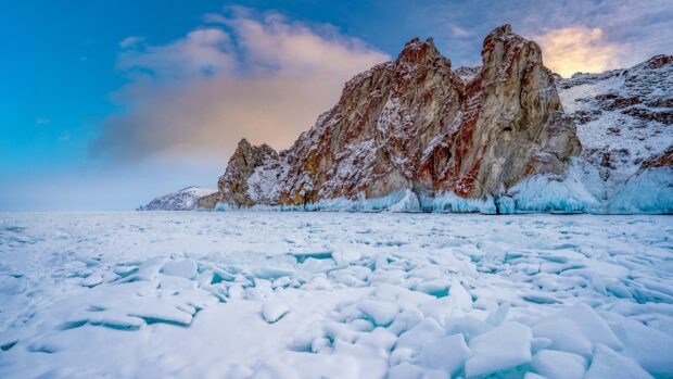 Featuring glacier wallpapers at sunset, 4K Desktop Wallpaper