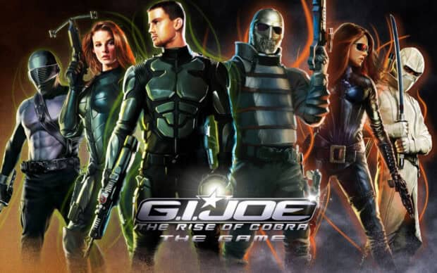 GI Joe movie characters stand ready for battle in this intense action scene, HD Desktop Wallpaper