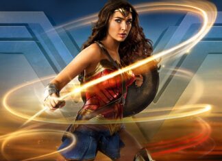 Gal Gadot Wonder Woman wields her lasso and shield with determination, HD Desktop Wallpaper