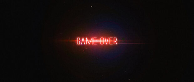 The game over glowing red text is set against a dark background, 2K Desktop Wallpaper
