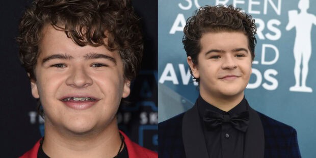 These Gaten Matarazzo portraits show him smiling at different events, 2K Desktop Wallpaper