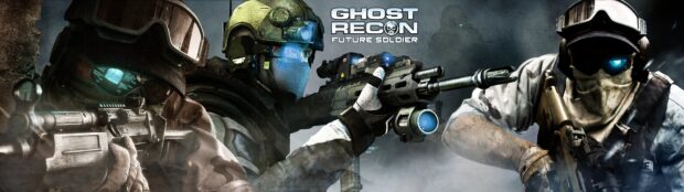 Three tactical soldiers aiming weapons in intense combat atmosphere, 4K PC Wallpaper