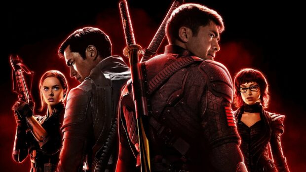 The main characters from Gi Joe movie are ready for battle in dark setting, HD Desktop Wallpaper