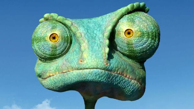 A close up of a detailed character designed by Gore Verbinski with large eyes, HD Desktop Wallpaper