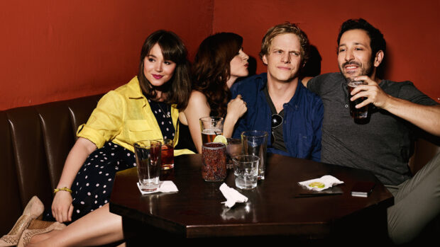 A group of friends enjoy drinks at a bar with Aya Cash wallpapers, HD Desktop Wallpaper