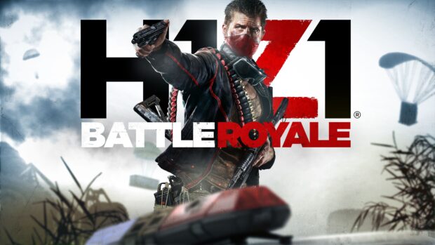 A character from H1Z1 battle royale is aiming a gun in a misty battlefield, 4K Desktop Wallpaper