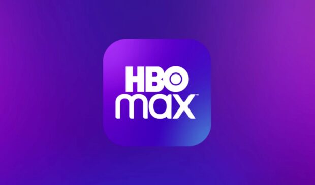 The HBO Max logo appears in white on a purple gradient background, HD Desktop Wallpaper