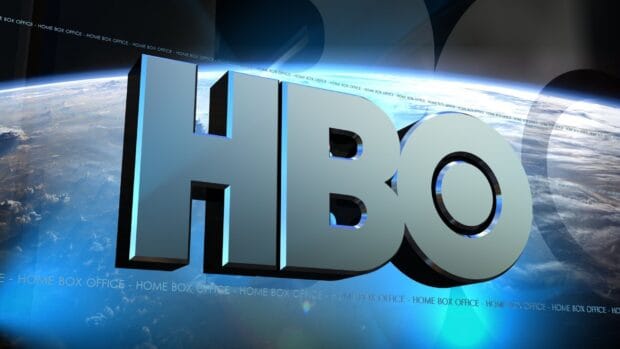 The Hbo logo floats above the planet Earth in space with bright lighting effects, HD Desktop Wallpaper