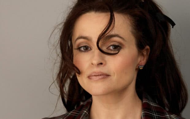 Helena Bonham Carter looks thoughtfully in a close up portrait, 2K Desktop Wallpaper