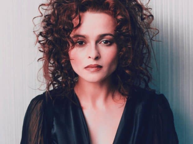 Helena Bonham Carter has an intense gaze and curly hair in this portrait, HD Desktop Wallpaper