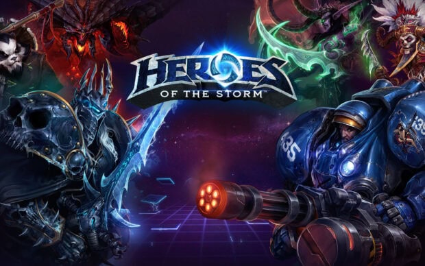 The Heroes Of The Storm characters are ready for battle with vivid weapons and armor, HD Desktop Wallpaper